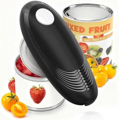 Electric Can Opener, Food Safe Automatic Can Opener with Smooth Edge
