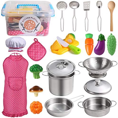 Juboury Stainless Steel Toddler Kitchen Accessories