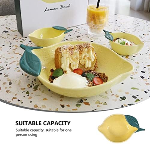 Salad Bowl ceramic Ceramic Salad Bowl Lemon Shape Fruit Bowl Mixing
