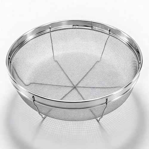 Fine Mesh Strainer for Kitchen, Stainless Steel Colander Bowl for