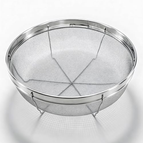 Fine Mesh Kitchen Strainer, Stainless Steel, 8.67-Inch Diameter