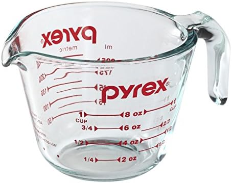 Pyrex Prepware 2-Piece Glass Measuring Set, 1 and 2-Cup, 2 Pack, Clear