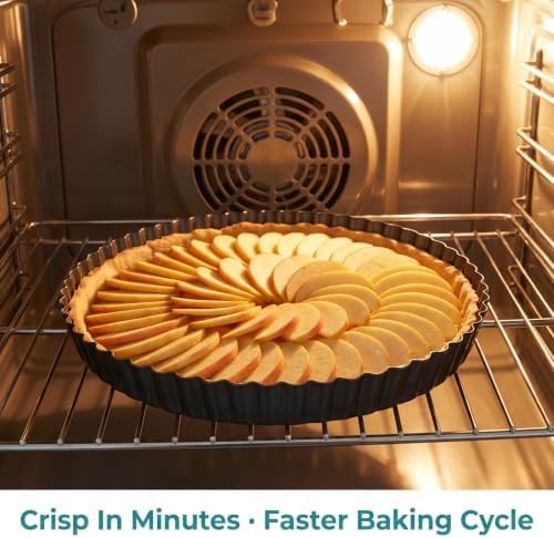 4 Pack 9 Inch Carbon Steel Tart Pan Set with Removable Bottom