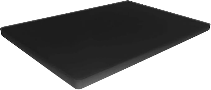 Large Poly Cutting Board, 18x12 Inch Black, 3/4" Thick, BPA Free and Dishwasher by ThirteenChefs