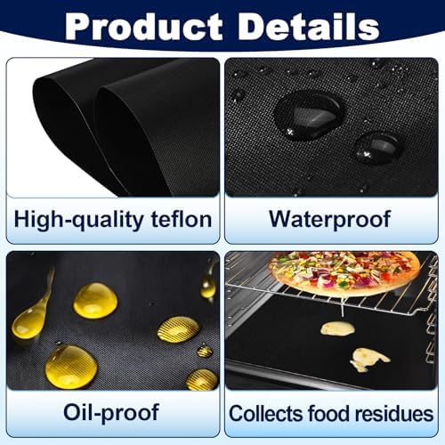 4PCS Heat Resistant Baking Mat Compatible with Midea Flexify 26.4QT