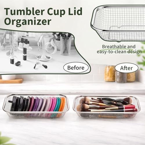 Sawysine 3 Pcs Tumbler Storage Set, Expandable Water Bottle Organizer