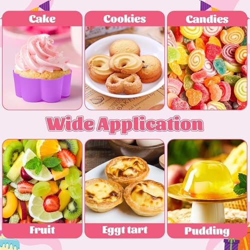 R HORSE 42Pcs Extra Large Silicone Molds, 3 x 1.2 inch Jumbo Cupcake