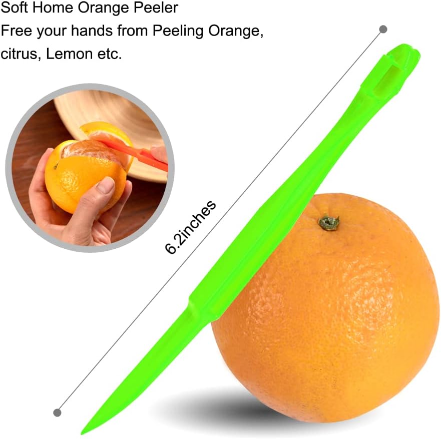 Soft Home Premium Plastic Orange Peeler Lemon Citrus Peel Cutter