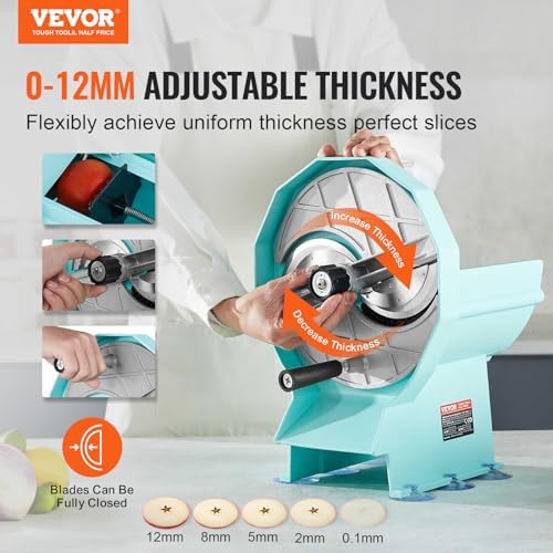 VEVOR Adjustable Manual Vegetable Fruit Slicer