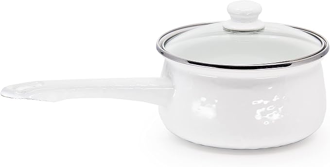 Golden Rabbit Enamelware Sauce Pan by GoldenRabbitEnamelware
