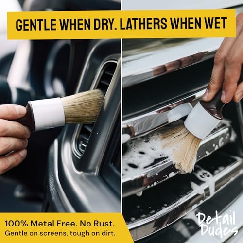 Detail Dudes Car Detailing Brush Set, 3-pc