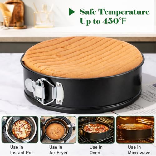 10 Inch Springform Pan with 50 Pcs Parchment Paper Cheesecake Baking