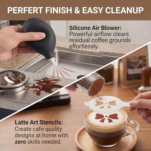 51mm Espresso Accessories Kit – 26PCS Tamping Station, Tamper, WDT