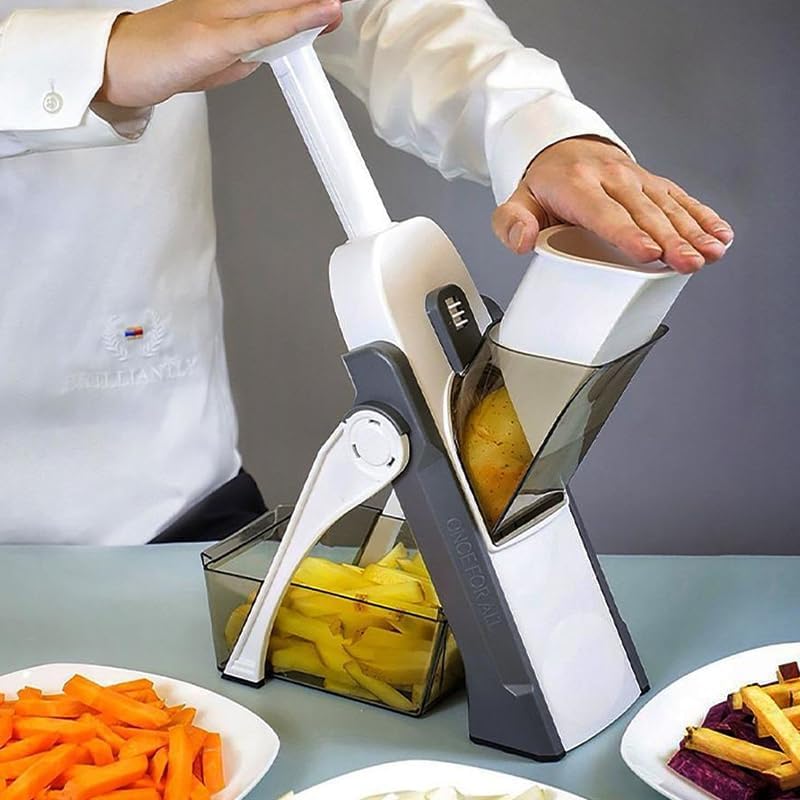 Saker 5-in-1 Adjustable Vegetable Slicer, 0.1-8mm