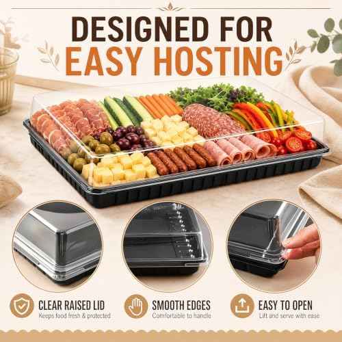 Shellwei 2 Set 18 x 12 Inch Charcuterie Board with Lid & Accessories