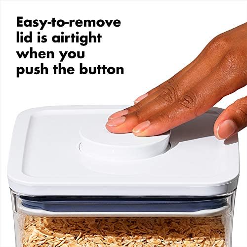 OXO Good Grips POP Small Square Airtight Food Storage Containers, 3-Piece