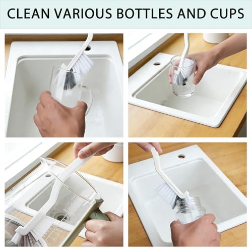 Crevice Cleaning Brush Set, Multi-Purpose Hard Bristle Brushes for