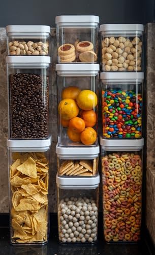 Amazon Basics Airtight Food Storage Containers, BPA Free, Dishwasher