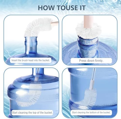 2 Pack 28" Long Bottle Brush, 3 & 5 Gallon Bottle Cleaner Brush, Nylon