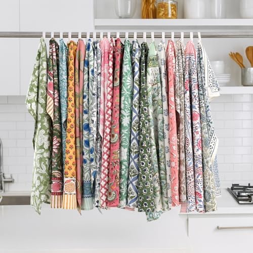 Ridhi Mix Hand Block Print Cotton Kitchen Towel Set of 6-16 x28 Ultra