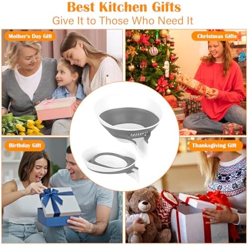 Small Colander with Draining Base, Collapsible Strainer Basket
