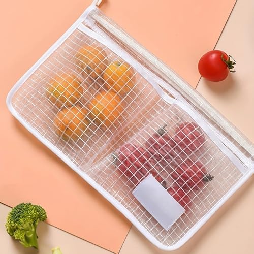 3PS Refrigerator Door Organizer Set, Fridge Hanging Mesh Bag for