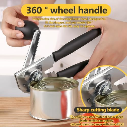 Commercial Can Opener Heavy Duty,Effortless Easy Turn Design for Large