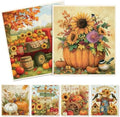 FYSUIMU Fall Swedish Dishcloths, Pumpkin, Sunflower, 6 Pcs, 7 x 8 Inch