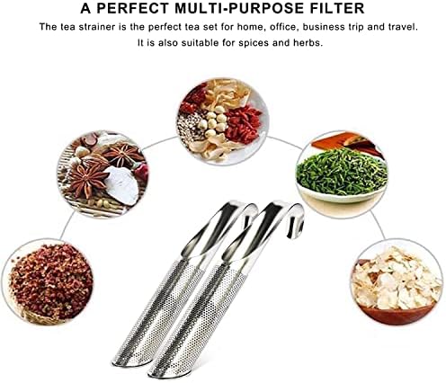 Tea Strainer & Infuser Set - 2 Pack Stainless Steel Tea Diffusers with