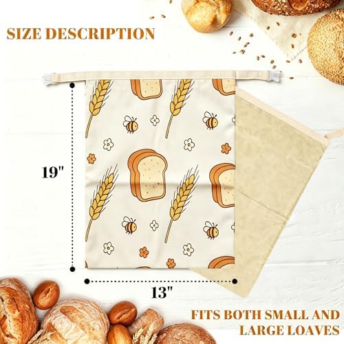 2 Pack Beeswax Bread Bags, XL 13x17in