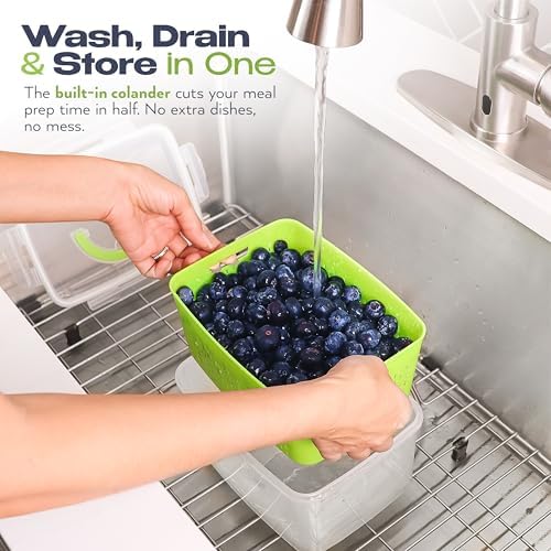 Fruit Storage Containers for Fridge, Set of 4