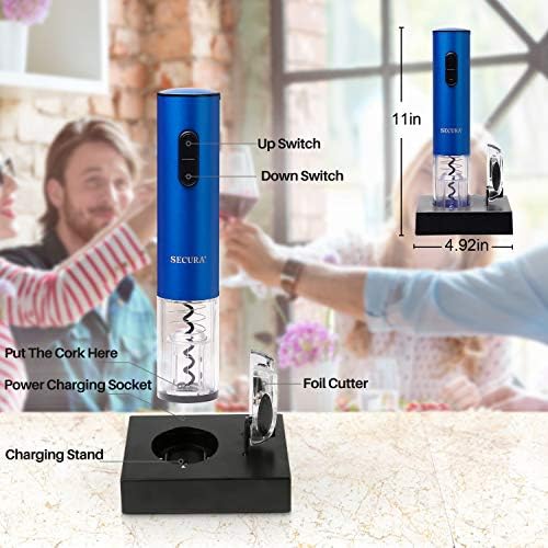 Secura Electric Wine Opener, Automatic Electric Wine Bottle Corkscrew
