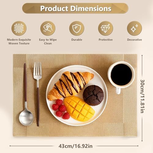 Placemats, Placemats Set of 6, Table Place Mats for Kitchen Dining