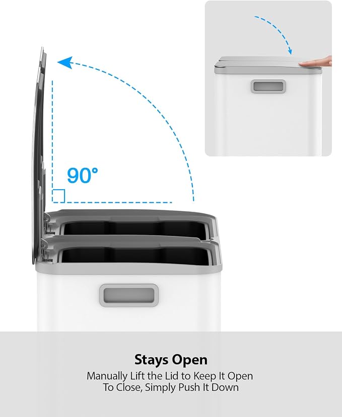 Lovewind Dual Trash and Recycling Bins - Image 7