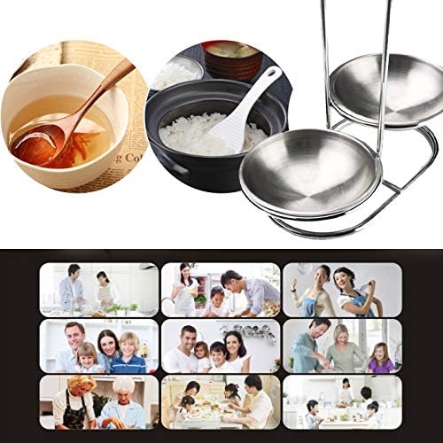 304 Stainless Steel Double Ladles Holder Vertical Spoon Rest Cooking Utensils - Image 5