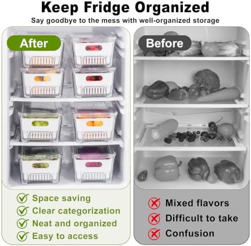 4-Pack Fruit Storage Containers with Pull-Out Colanders