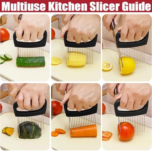 Extra-Large Onion Slicer – 304 Steel 16-Needle Cutter for Kitchen