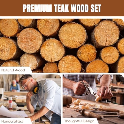 10-Piece Natural Teak Wood Kitchen Utensil Set