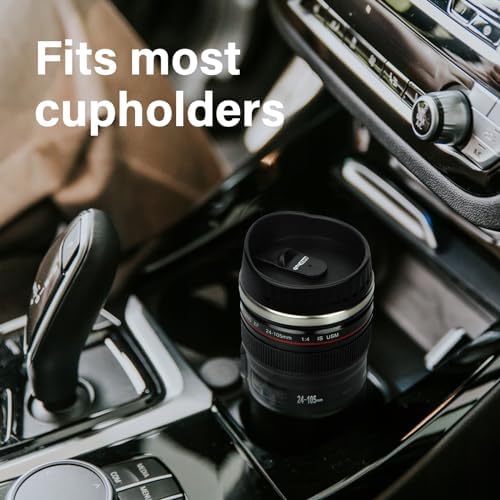 Camera Lens Coffee Mug,Travel Coffee Cup,Stainless Steel Lens Mug