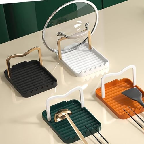 Spoon Rest with Lid Holder, Stainless Steel Lid Holder While Cooking & - Image 5