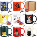 Maxdot 8 Pcs Halloween Ceramic Coffee Mugs Set 12 oz with Handle