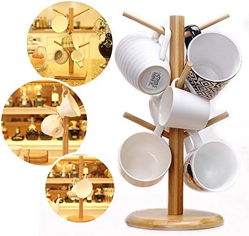 Mug Holder Tree, Coffee Cup Holder, Bamboo Mug Tree for Counter