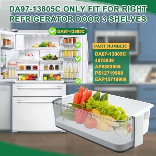 DA97-13805C Door Shelf Bin Compatible with samsung RF28R7201SR