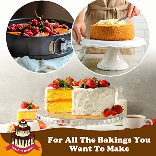 HIWARE 8 Inch Non-stick Springform Pan with Removable Bottom