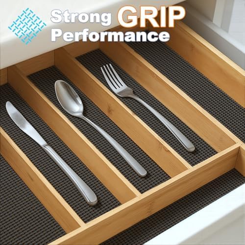 Songrey Non-Slip Shelf Cabinet and Drawer Liner, 12IN x 20FT, Black