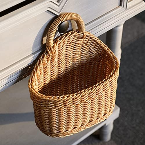 Ochine 1 Pack Hanging Basket Woven Wall Baskets Hanging Storage Basket