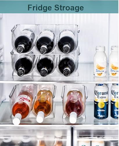 Water Bottle Organizer for Cabinet, Set of 2 Wine Bottle Rack Holder
