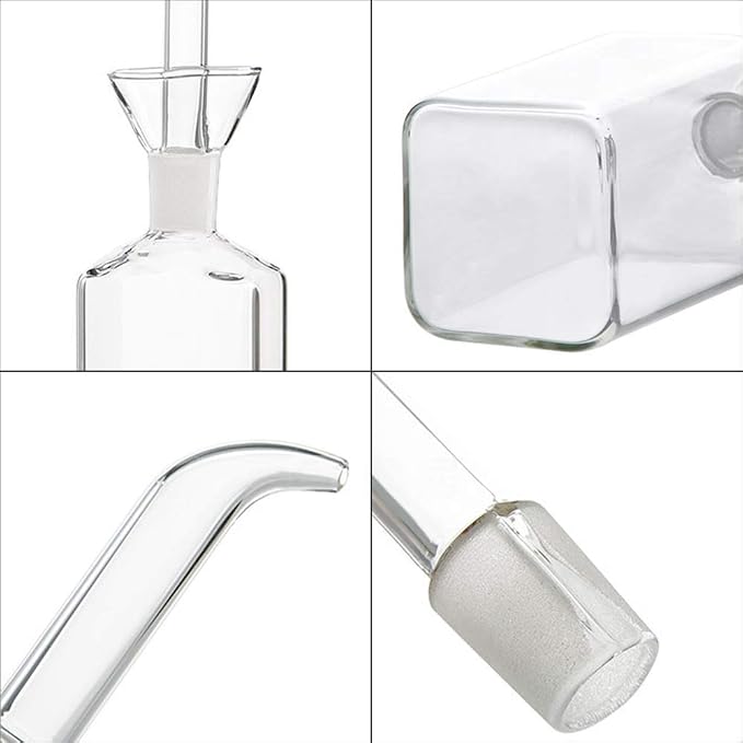LandHope Oil Bottle Glass Olive Oil Dispenser Bottle Glass Cooking Oil Vinegar - Image 4