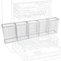 Slim Dishwasher Silverware Basket, 304 Stainless Steel