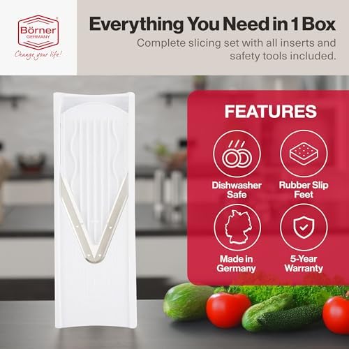 Swissmar V-PrepTM Mandoline Slicer – Versatile Kitchen Slicer for